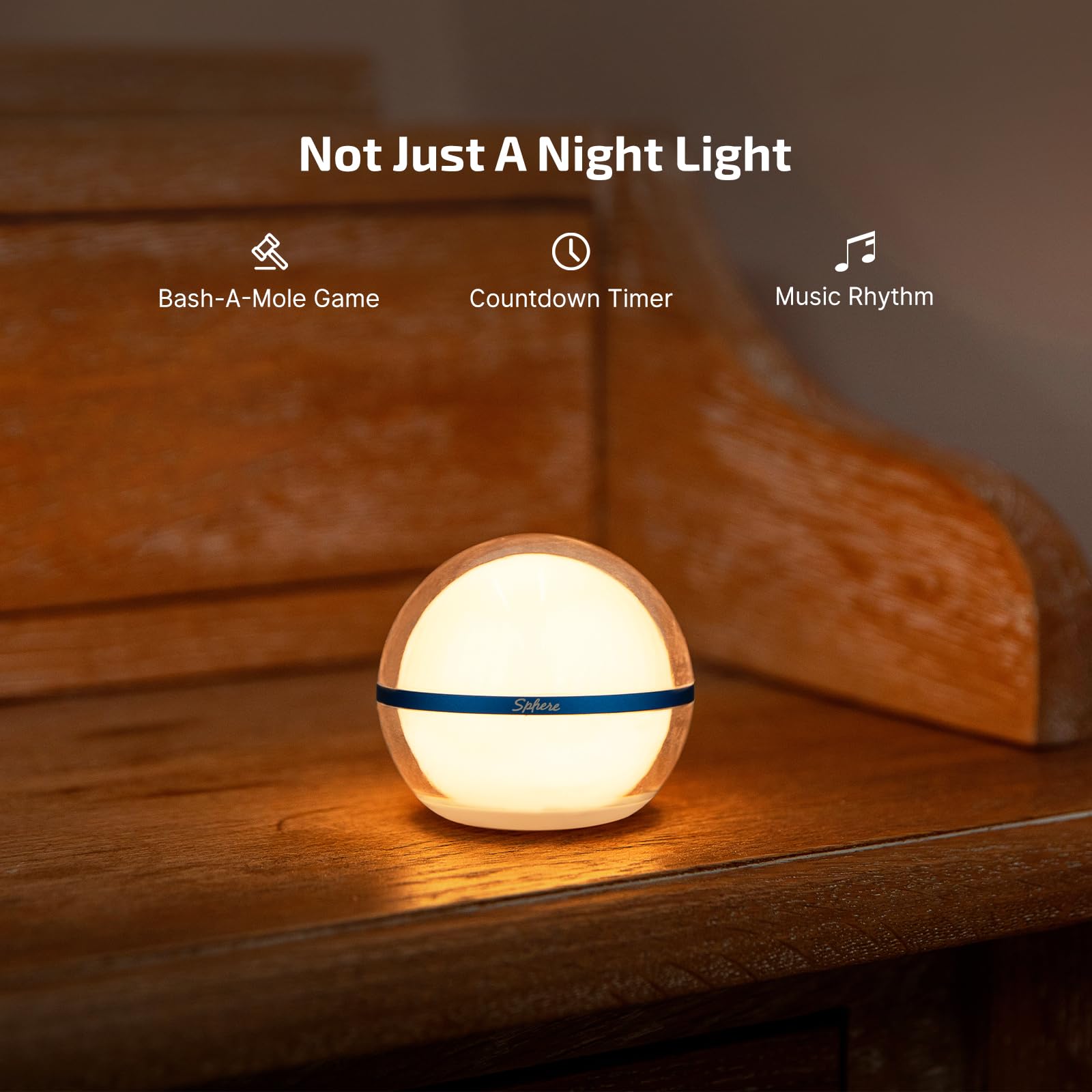 OLIGHT Sphere Portable LED Light, Rechargeable 360-degree Light-Emitting Ambient Lighting with APP Control, 75 Lumens RGB Color Dimmable Camping Light with Magnetic Base for EDC, Outdoor