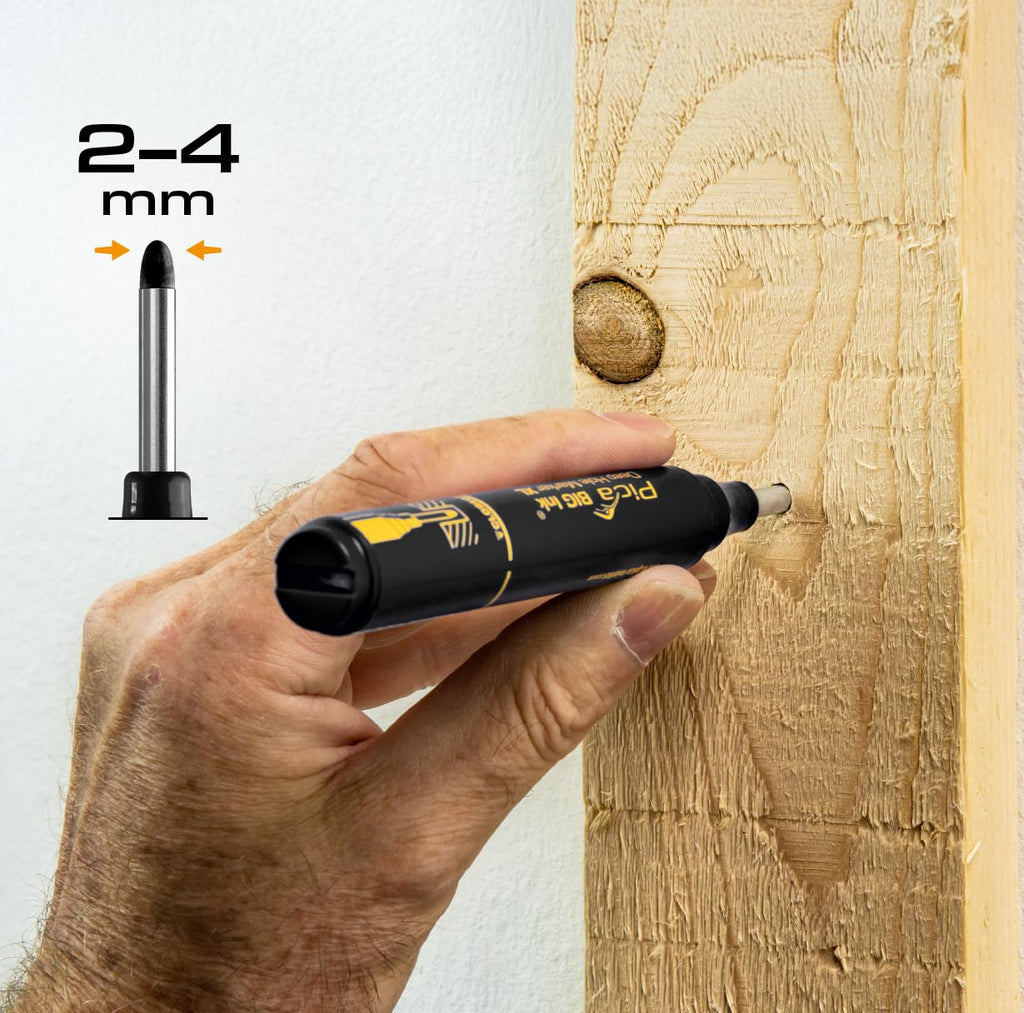 Pica Big Ink Smart-Use Marker XL Black (Strong Markings, Suitable for Smooth and Dry Surfaces, Includes Case Protector) 170/46