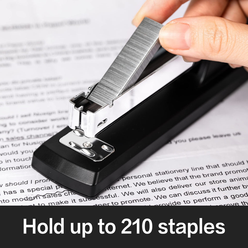 Deli Stapler, Desktop Stapler, 2 Pack, 25 Sheet Capacity, Includes 2000 Staples and 2 Staple Removers, 2 Pack,Black