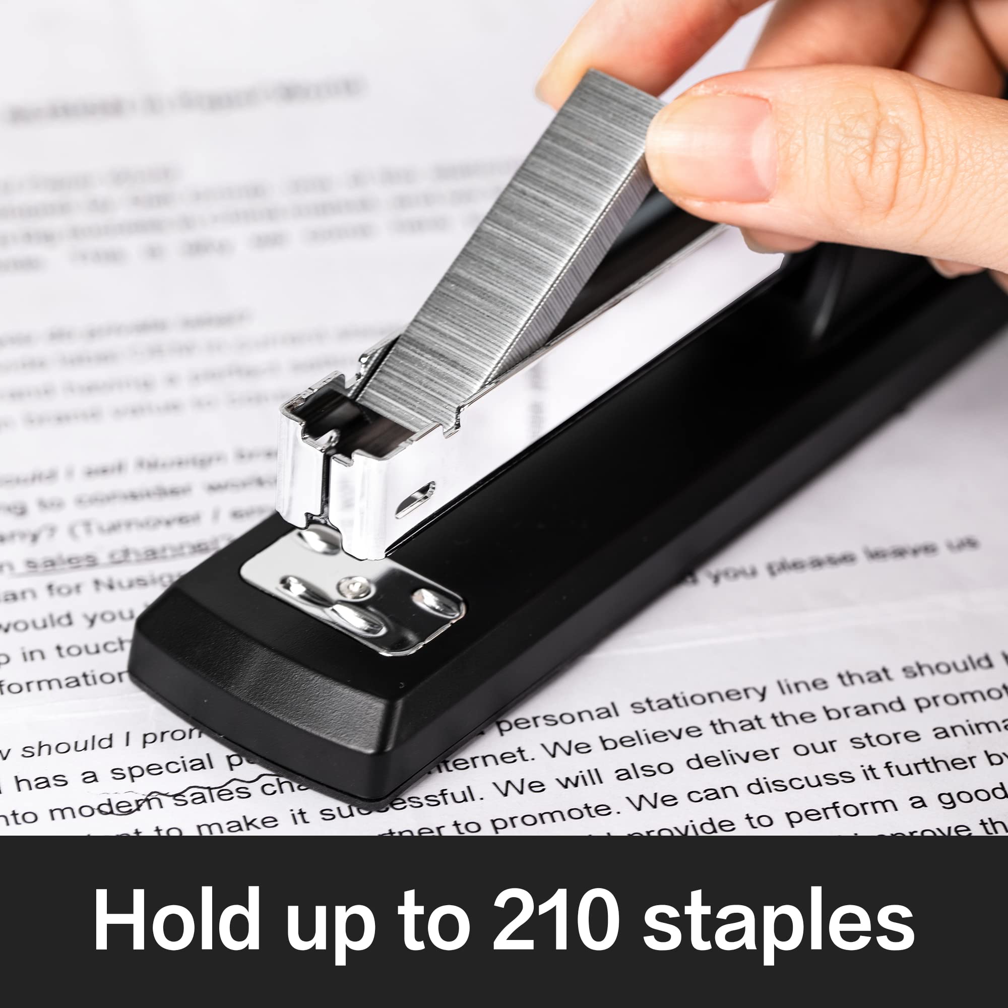 Deli Stapler, Desktop Stapler, 2 Pack, 25 Sheet Capacity, Includes 2000 Staples and 2 Staple Removers, 2 Pack,Black