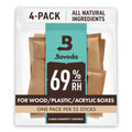 Boveda 69% Two-Way Humidity Control Packs For Plastic and Wood Containers Size 60 – 4 Pack – Moisture Absorbers – Humidifier Packs – Hydration Packets in Resealable Bag