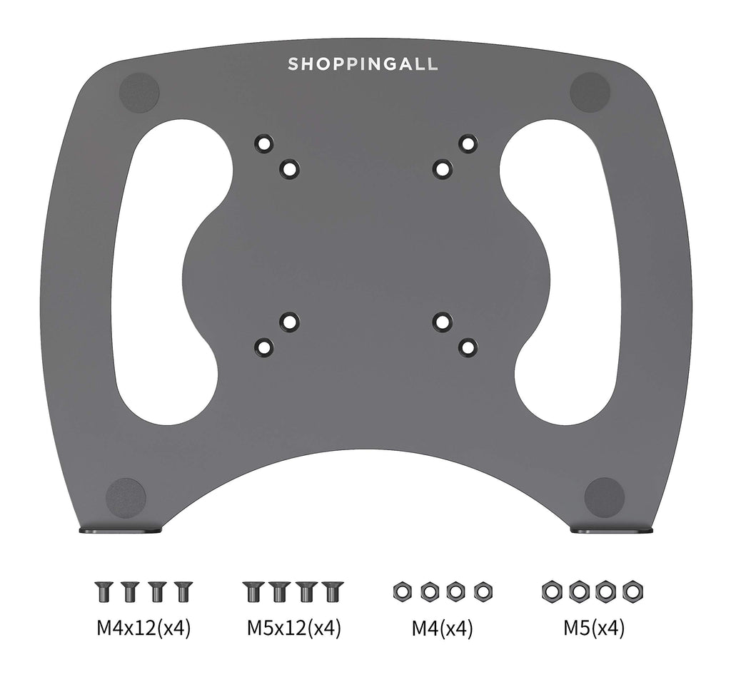 SHOPPINGALL Laptop Mount Tray for Monitor Arms and Stands | Holds 13 to 17 Laptops Notebook Arm Tray Laptop Holder Arm Plate Fits 75 x 75 and 100 x 100 VESA Mount Holes - SA-D15-Black