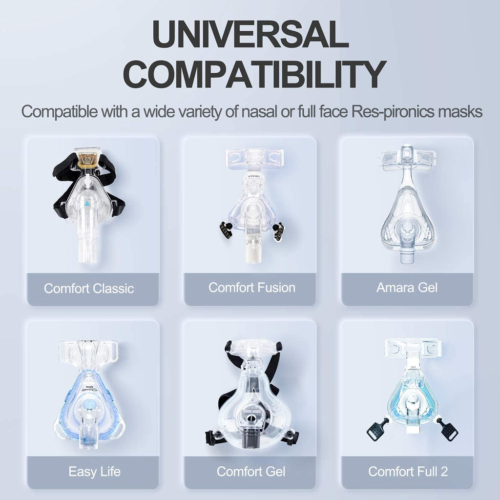 2 Pack Universal Replacement Headgear Strap for Various Masks, Adjustable CPAP Strap with Stronger Vel-cro and Elasticity, Headgear for Comfortable Fit & Seal
