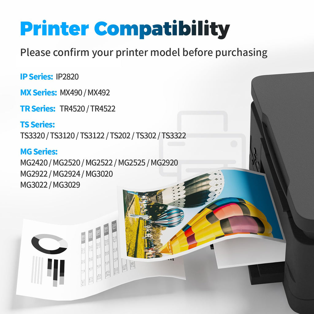BAIINK 245XL 246XL Ink Cartridge Replacement for Canon 245XL 246XL Combo Pack PG-245XL CL-246XL Compatible with Canon PIXMA MX492 MX490 MG2522 TS3322 TS3122 TR4500 TR4520 TR4522 MG2920 MG2922