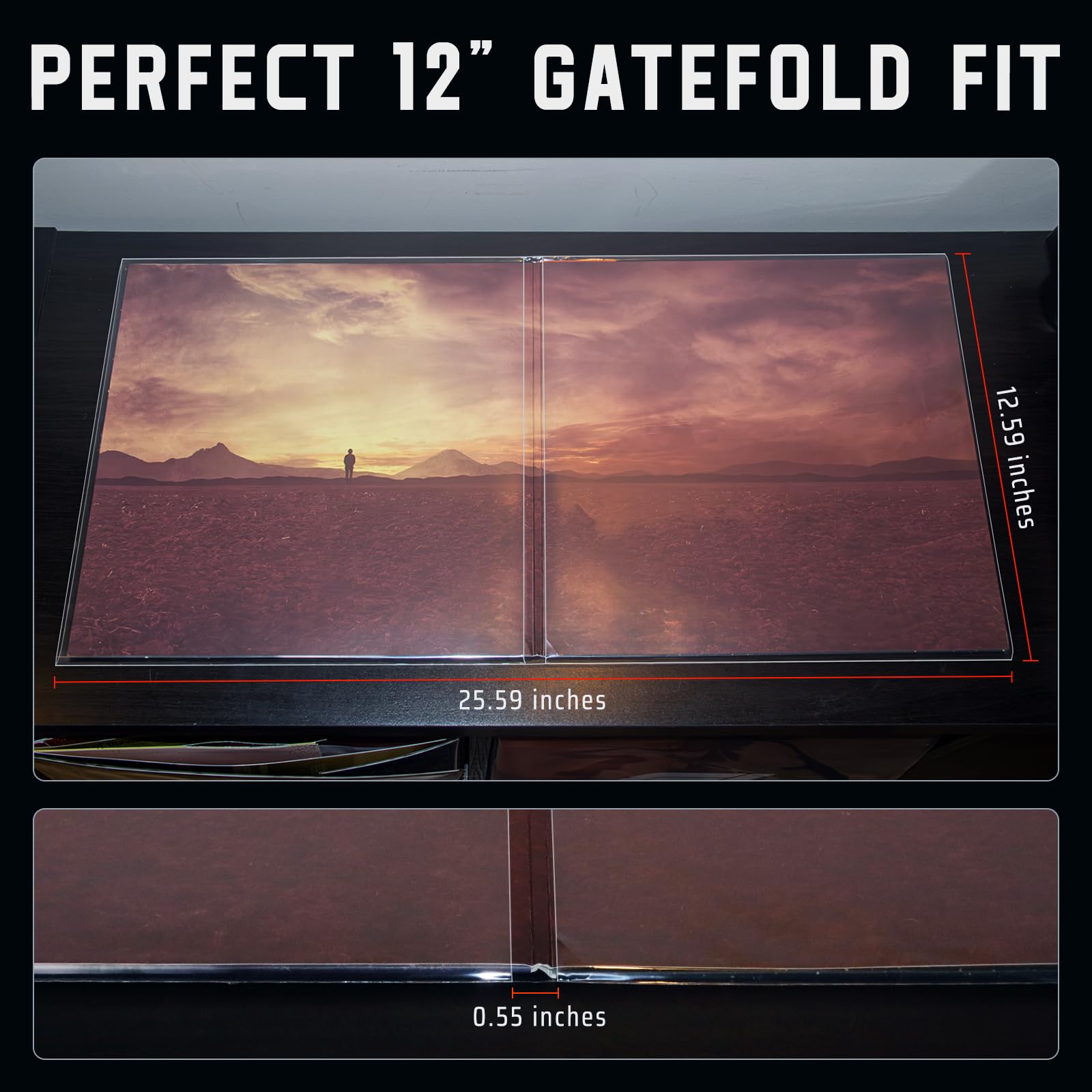 Gatefold Record Sleeves Albums Covers: 12 inch Vinyl Record Outer Sleeves 3 Mil Plastic Clear LP Protective Sleeves, 25pcs