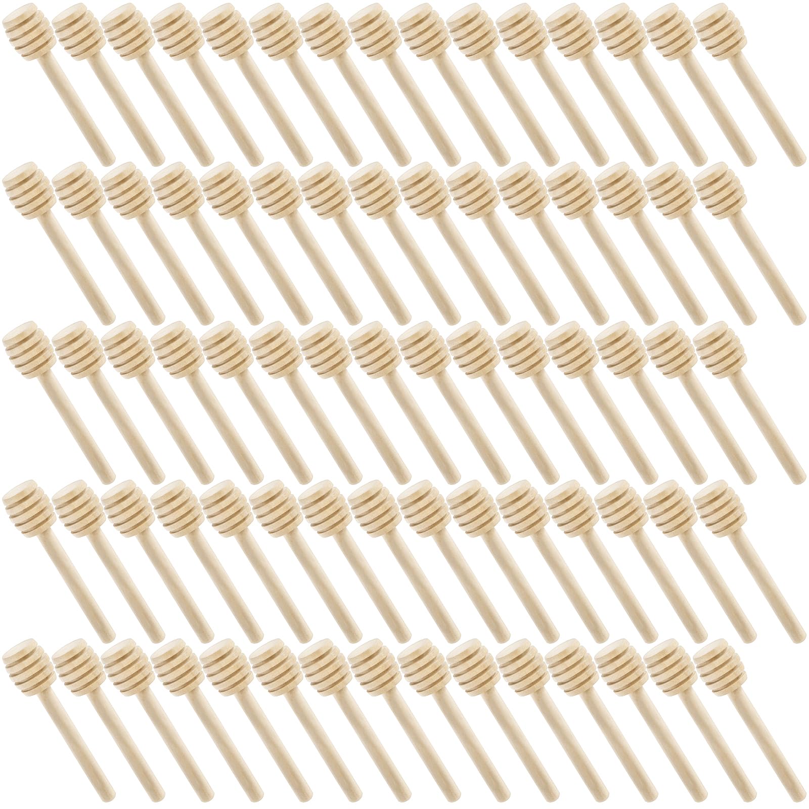 Lawei 100 Pack Mini Wooden Honey Dipper Sticks - 3 Inch Honey Dippers Server for Honey Dispense Drizzle Honey and Wedding Party Favors