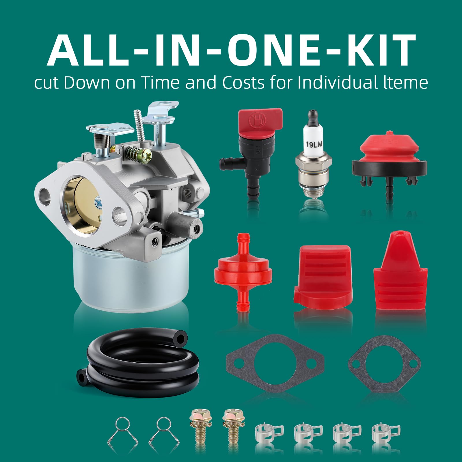 AUTOKAY 640349 Carburetor Compatible with Tecumseh 8HP 9HP 10HP Snow Blower HMSK80 HMSK85 HMSK90 LH318A LH358SA Replaces 640052 640054 640058 640058A