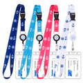 Retractable Waterproof Lanyard with ID Badge Reel Holder & Detachable Buckle for Ships Key Cards, Cruise Essentials & Must Have Accessories (4 Colors)