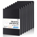 8 Pack Soft Cover Journal Bulk, Feela Notebooks College Ruled for Work, Lined Travel Journal for Women Men, Note Taking Notebook School Supplies Business Writing, 8.2” x 5.5”, A5, Black
