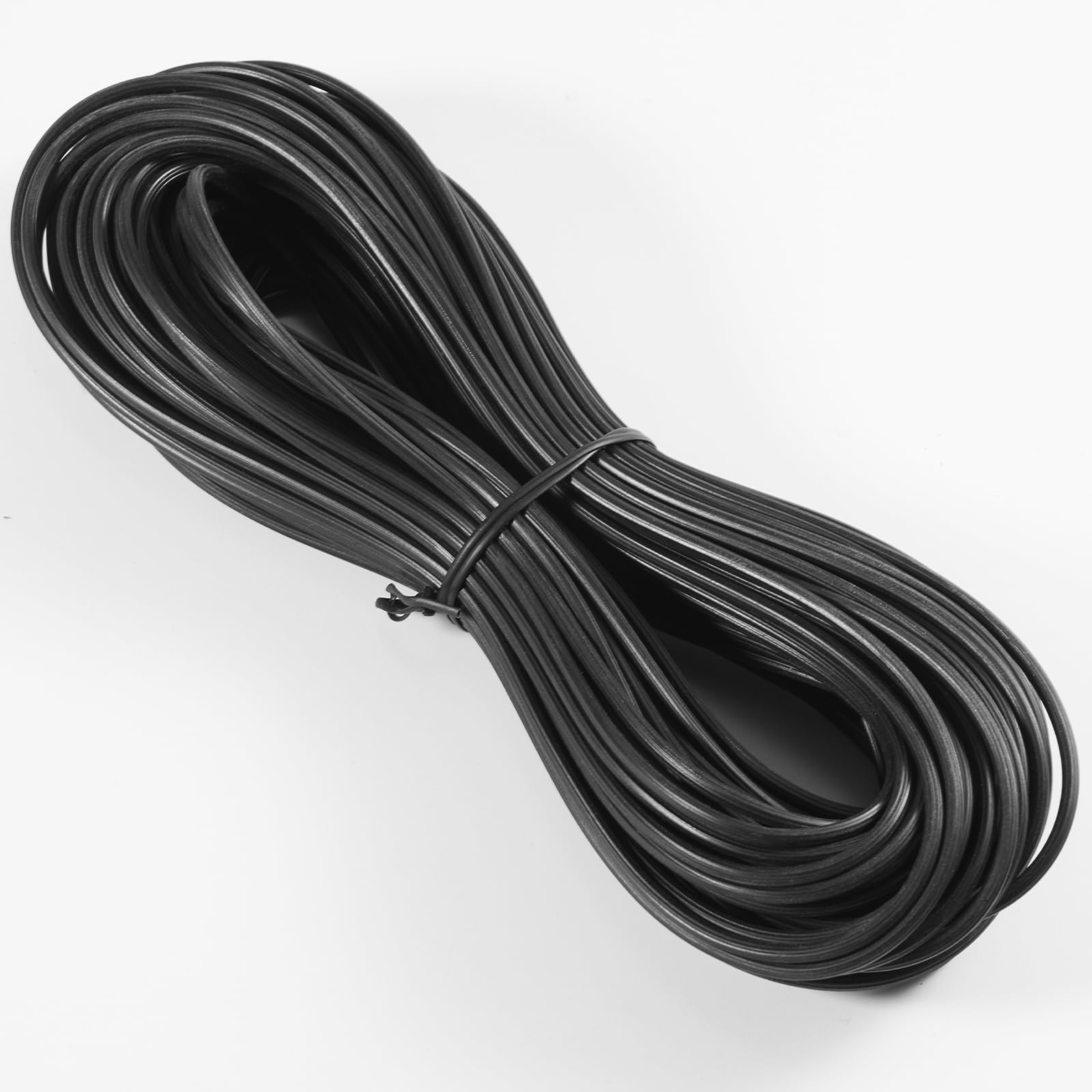 FLYZZZ Screen Spline 0.125" x 200' Spline for Window Screen Door Repair, Round，Black，Suitable for Regular Groove Width 0.122''-0.133''