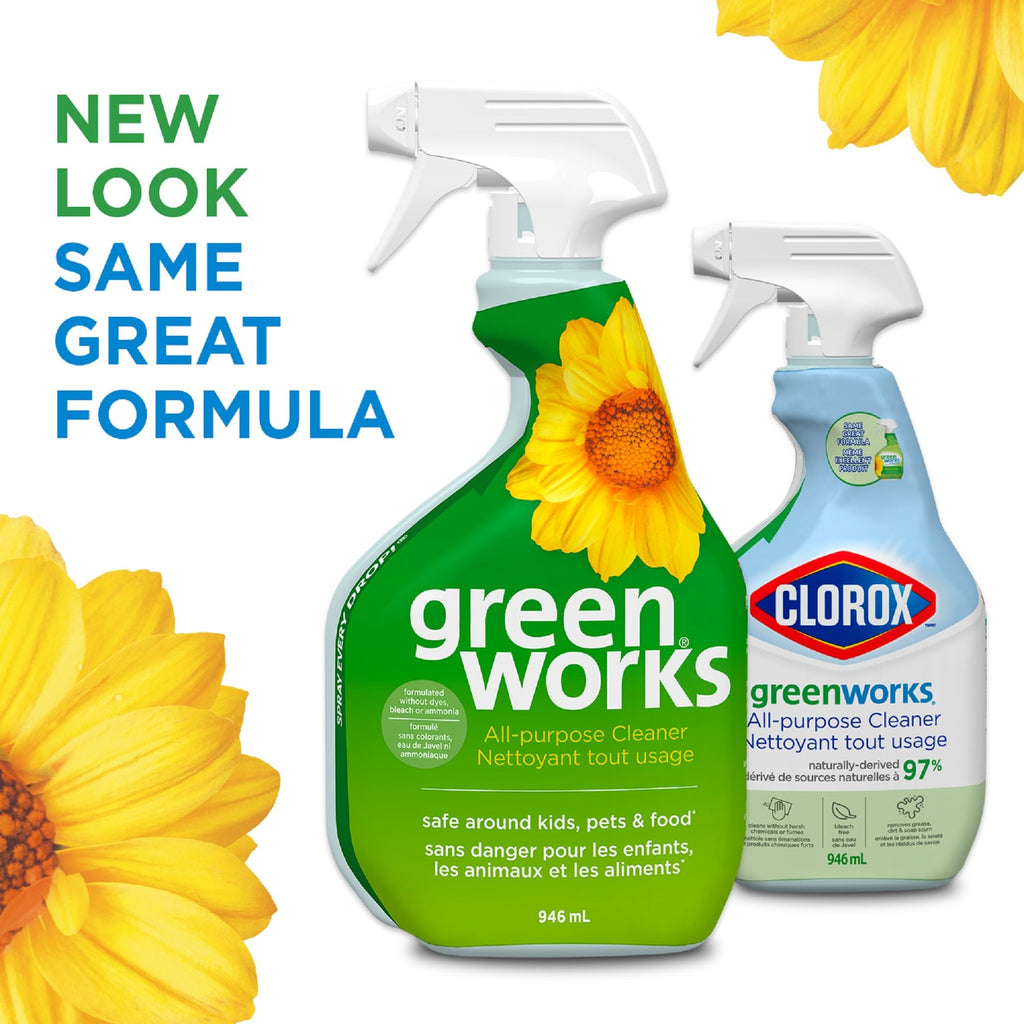 Clorox Green Works All-Purpose Cleaner, 946 mL, Multi-Pack of 3 Sprays