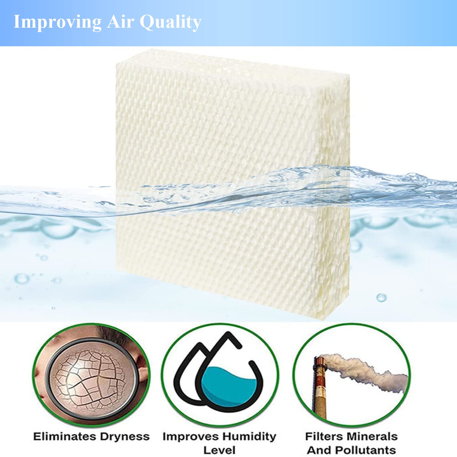 KeYiJia HFT600 Filter T Humidifier Wick Filter Compatible with Honeywell Tower HumidifierHEV615 HEV620 Replace Part HFT600T, HFT600PDQ Accessory (Pack of 5) (White)