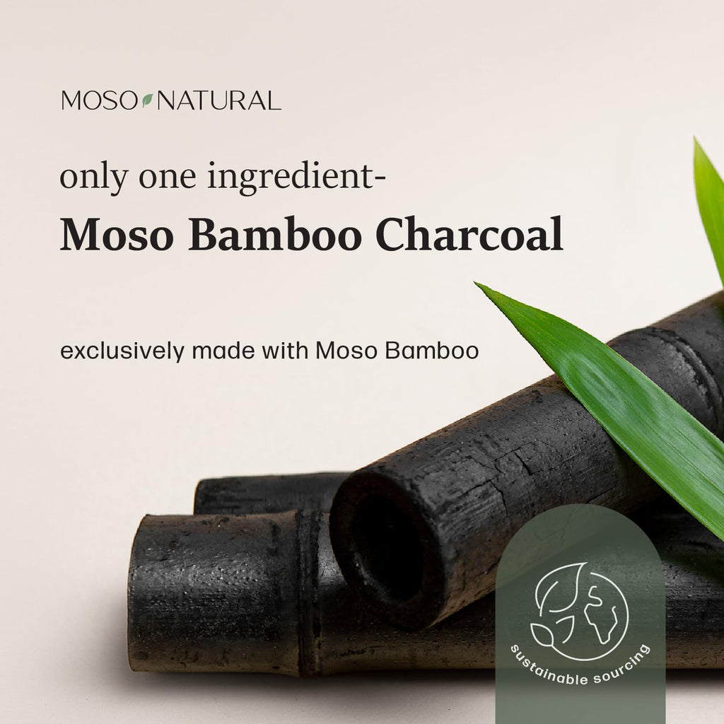 Moso Natural Shoe Deodorizer Insert (3 Pack) Charcoal Odor Absorber for Shoes | Gym Bag & Boot Deodorizer | Long-Lasting Shoe Odor Elimination | Unscented Air Purifying Bags (Two Per Pack. 6 Total)