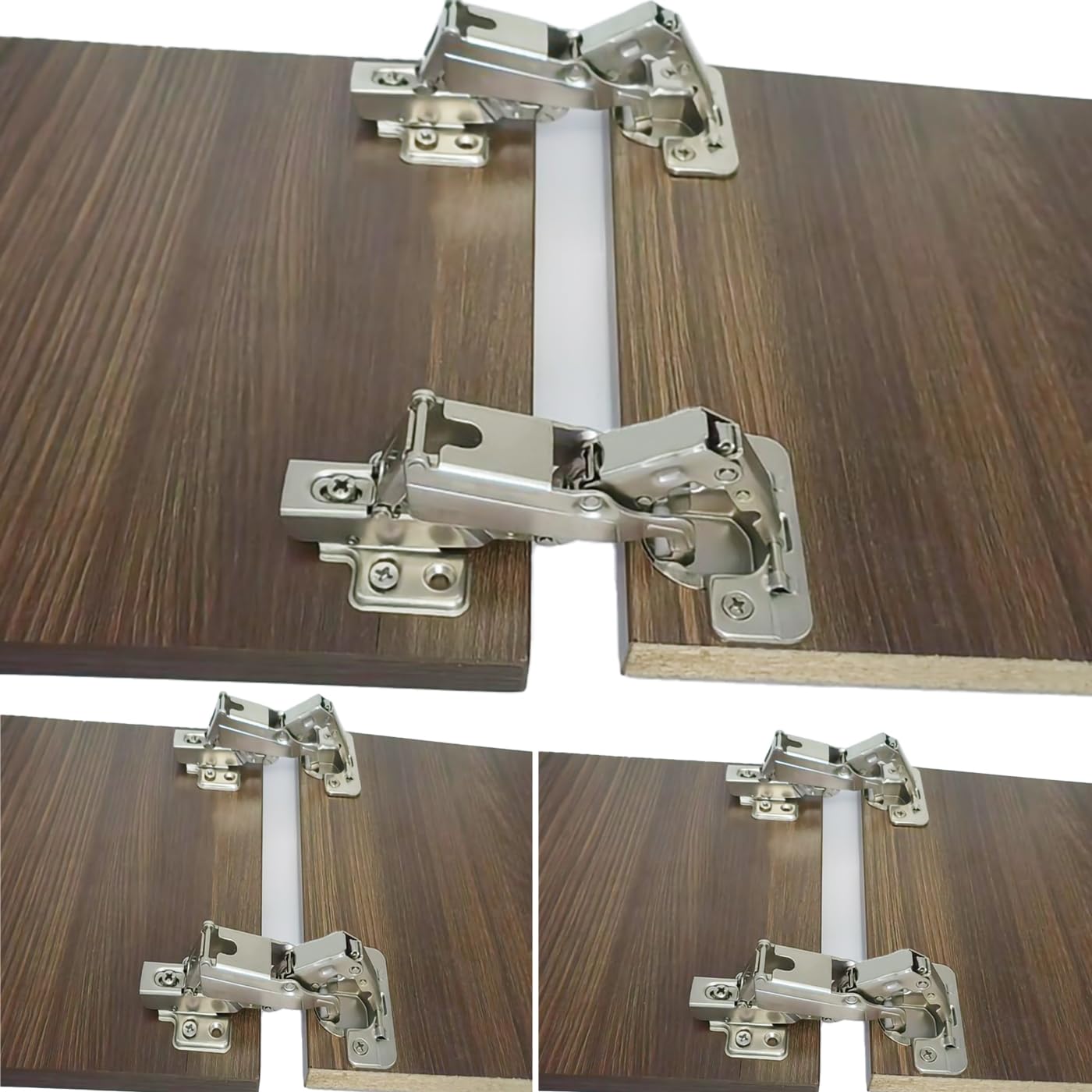 YUEZIYE-165 Degree Hidden Frameless Kitchen Cabinet Soft Close Hinge Very Suitable for Installing Fully Covered cabinets/Cabinet Folding/Corner Cabinet Folding, Wardrobe Doors, etc. (2 Packs)