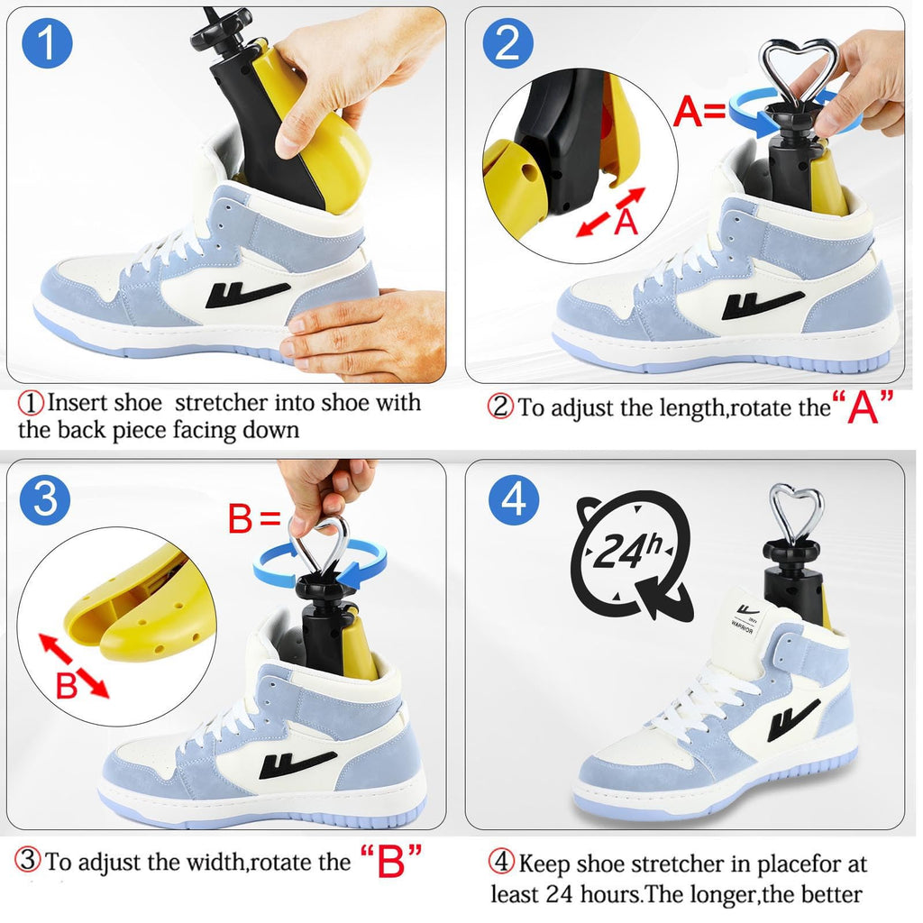 Tigcent Shoe Stretcher Men Women, Boot Stretcher Women Men Shoe Tree Adjustable Shoe Stretcher Wide Feet, Pack of 1 (Pack of 1, Women Size 10-13.5,Men's 9-13)
