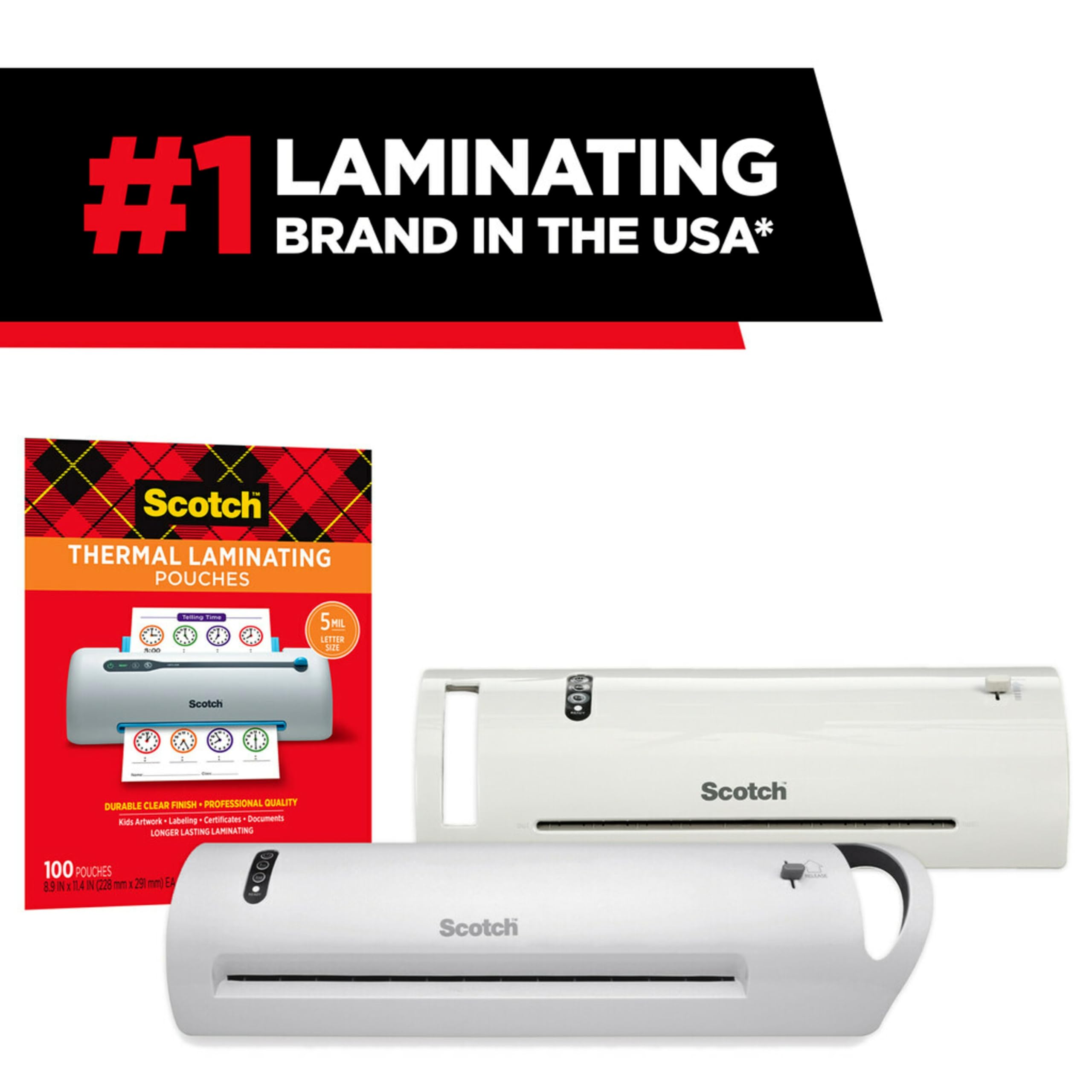 Scotch Thermal Laminating Pouches, 8.9 x 11.4-Inches, 3 mil thick, 50-Pack (TP3854-50)