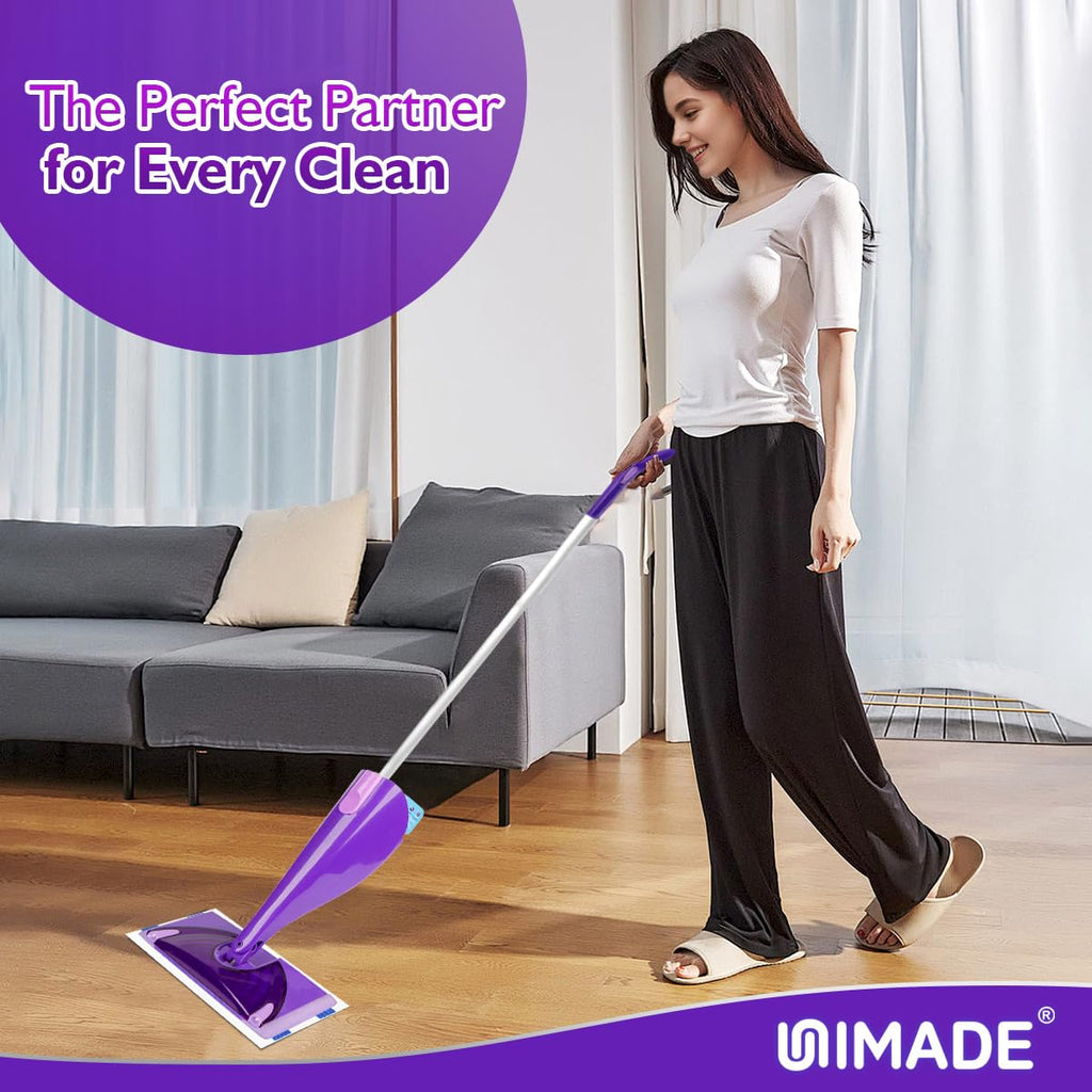 UNIMADE 64 Count Mop Pad Refill Compatible with Swiffer Wet Jet, Disposable Multi-Layers Mopping Pads for All Hard Surface, Especially Hardwood Floor, Super Absorbent Spray Mopping Pad Refills
