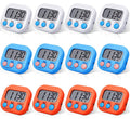 12 Pack Digital Kitchen Timer Large LCD Display Loud Alarm Strong Magnetic Stand, Minute Seconds Count Up Countdown and Simple Operation Timers for Cooking, Bathroom, Kids, Teacher, Classroom