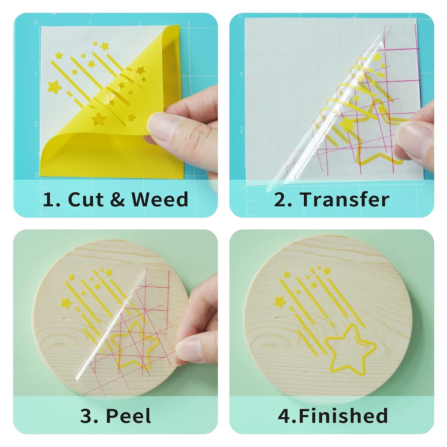 Huaxing Permanent Adhesive Vinyl Bundle - 90 Pack Vinyl Sheets (12”x12”, Glossy, Matte, Metallic) for Most Cutting Machines and Party Decoration, Sticker, Craft Cutter, Car Decal