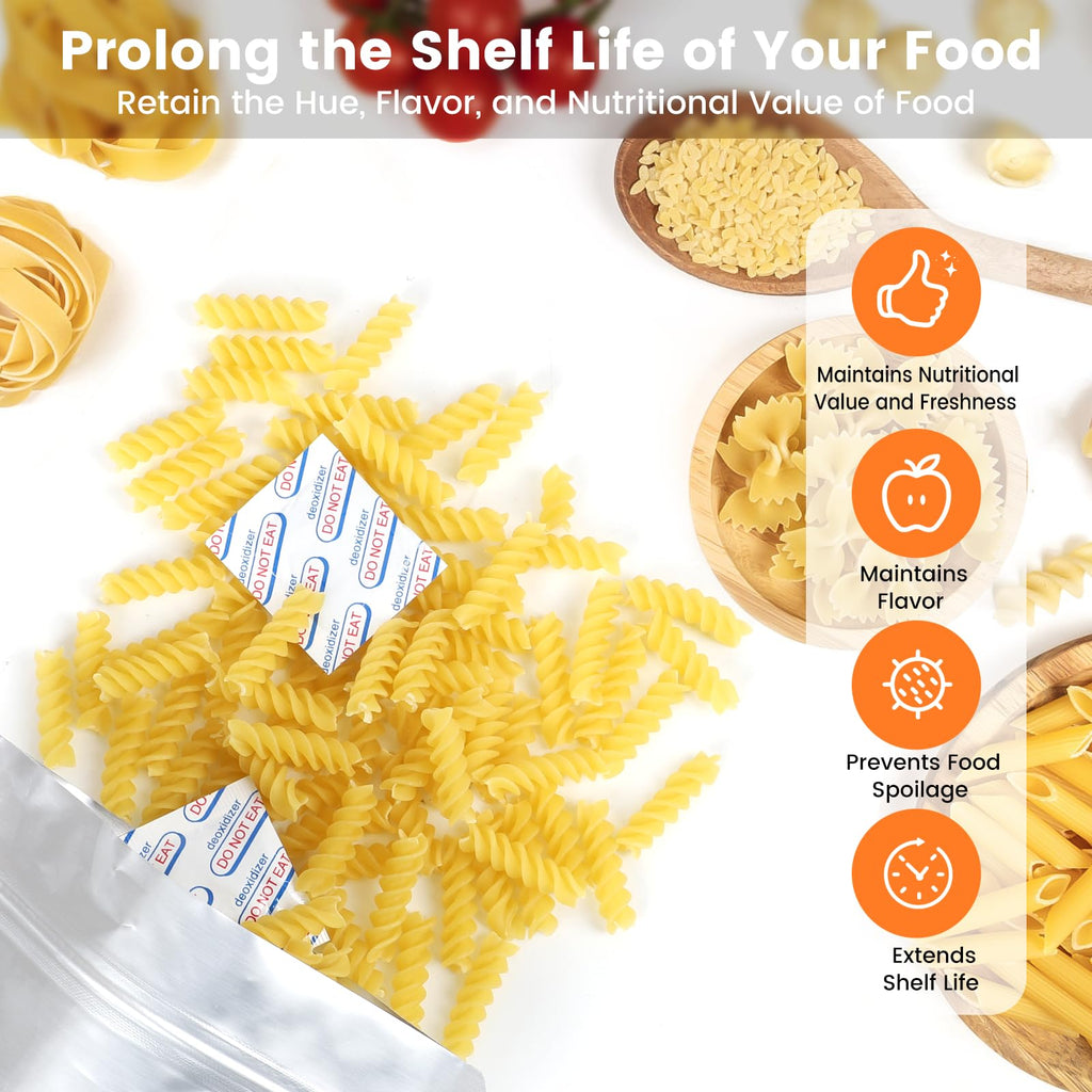 Smiandi 115 Packs 700cc Food Grade Oxygen Absorbers (5 Packs in Individual Vacuum Bag, 23x Packs of 5), Oxygen Absorbers for Long Term Food Storage with Oxygen Indicator, for Mason jars, Mylar Bags
