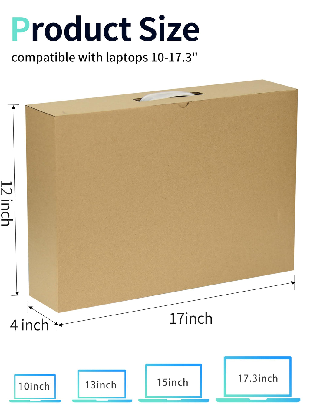 ALASHI Laptop Shipping Box with Protection Foam for up to 17.3 Inches Notebook, Cardboard Laptop Box, Secure Mailer Box, Brown