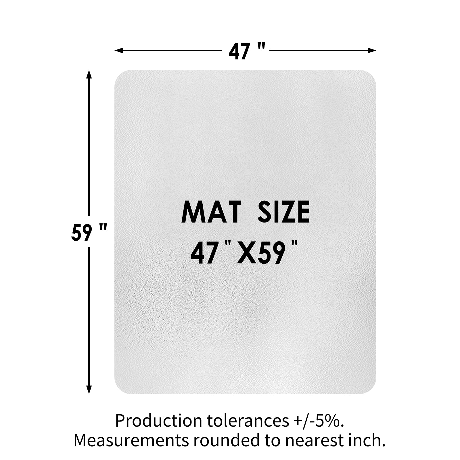 Chair Mat Office Chair Mat for Hardwood Floor Anti-Slip Floor Protector for Home Office 59''×47'' Heavy Duty Clear PVC Transparent Mat