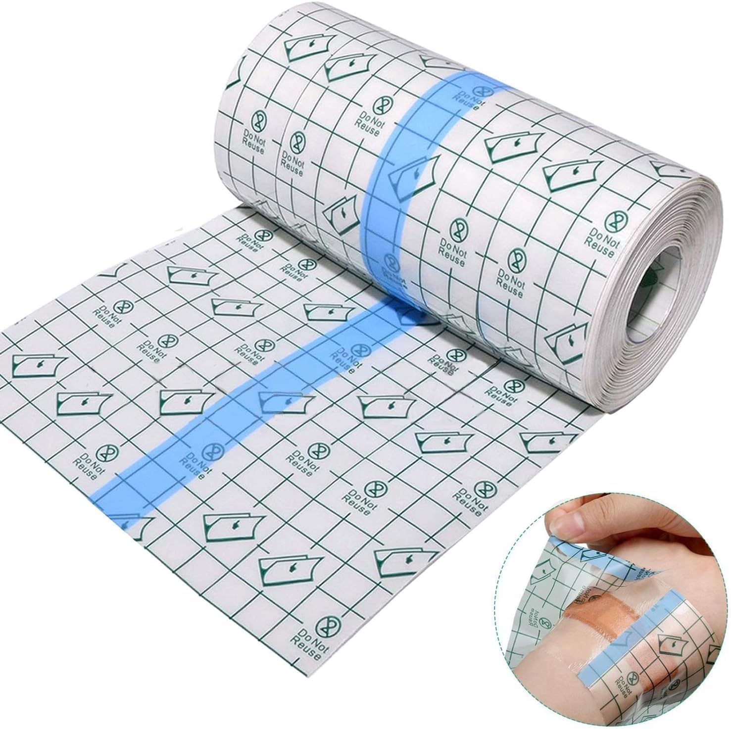 Transparent Stretch Waterproof Bandage 6 in x 10.94 yd Tattoo Aftercare Bandage Clear Adhesive Bandages Shower Shield Dressing Tape for Tattoos Swimming Showering…