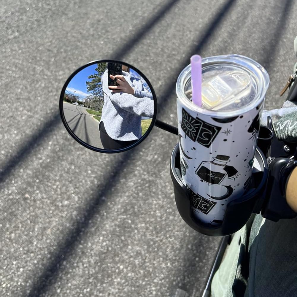 Ampper Acrylic Clip On Rear View Cubicle Mirror, Flexible Convex Security Mirror for Personal Safety Desk Rearview Monitors or Anywhere (3.75", Round)