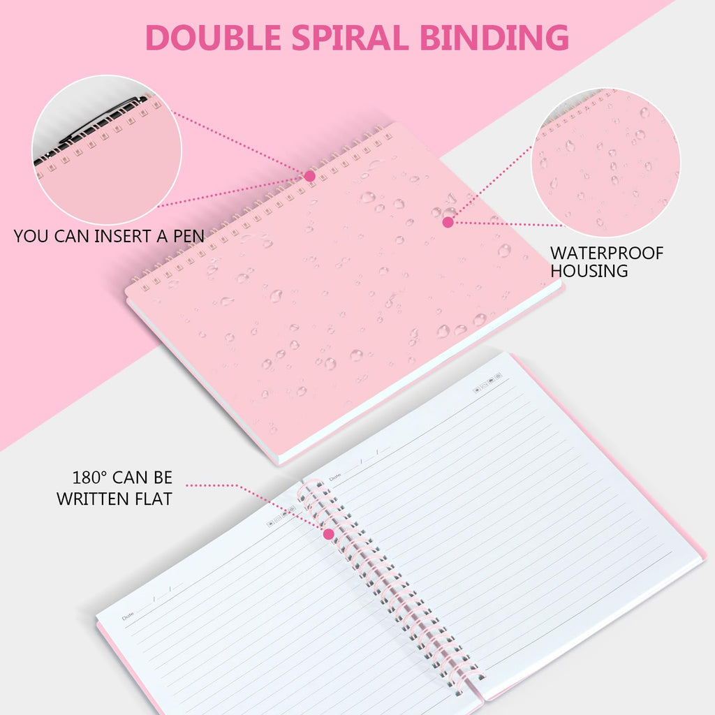 4 Pack Spiral Notebooks,A5 Size Hardcover Spiral Notebook,College Ruled Spiral Notebook,Great Notebook for Work,80 Sheets/160 Pages for Office, School, and Gift