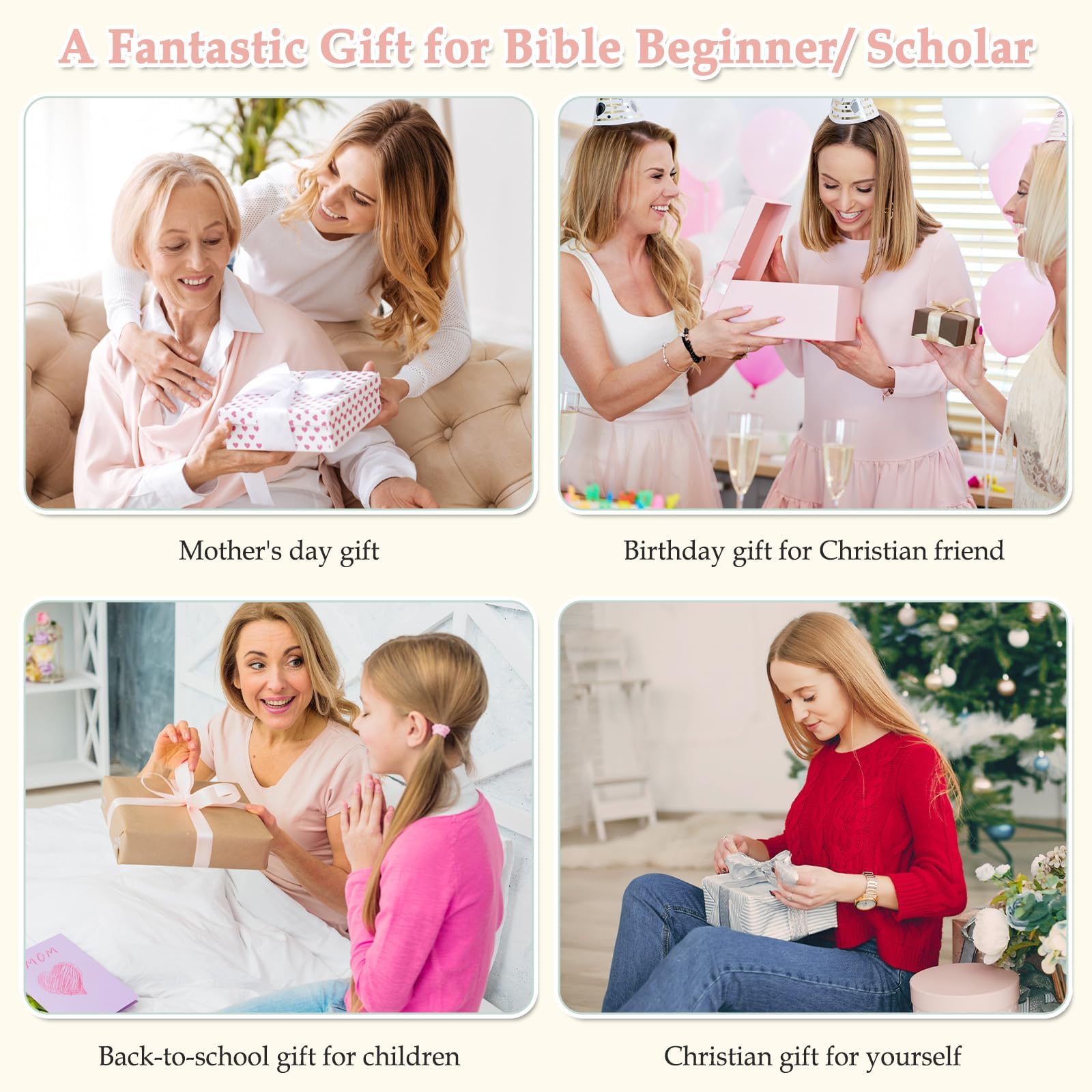 Bible Journaling Kit, Bible Study Supplies Journaling Kit with Highlighters Marker Pens No Bleed Strip Index Tabs Bible Accessories Set for Women Students Beginner, Christian Gifts