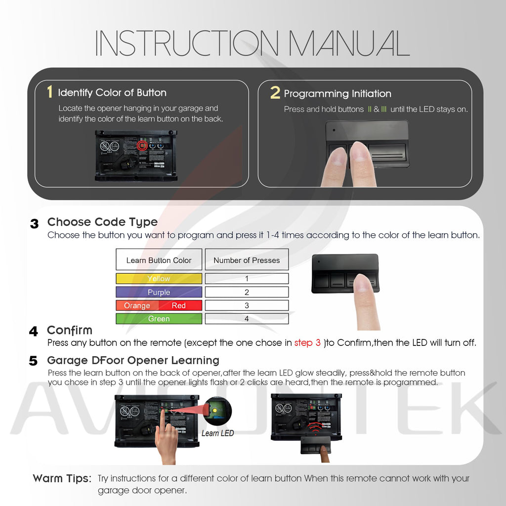 2 for LiftMaster Chamberlain Craftsman Garage Door Remote 371LM 373LM 971LM 973LM Universal【3 Year Warranty】
