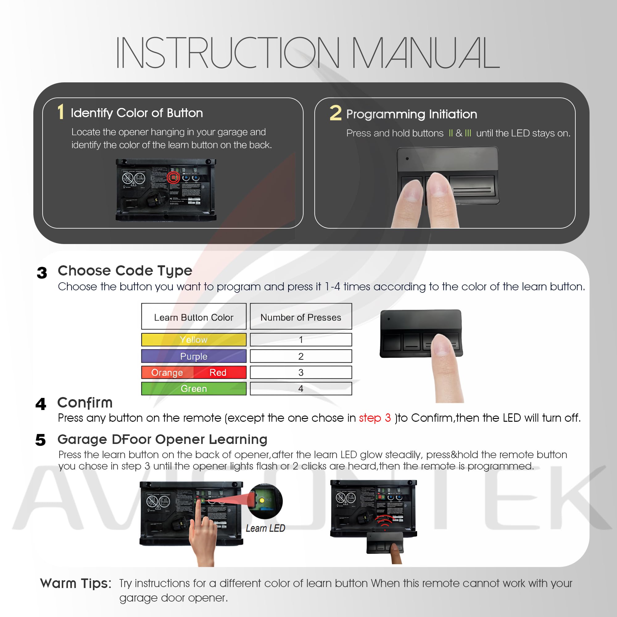 2 for LiftMaster Chamberlain Craftsman Garage Door Remote 371LM 373LM 971LM 973LM Universal【3 Year Warranty】