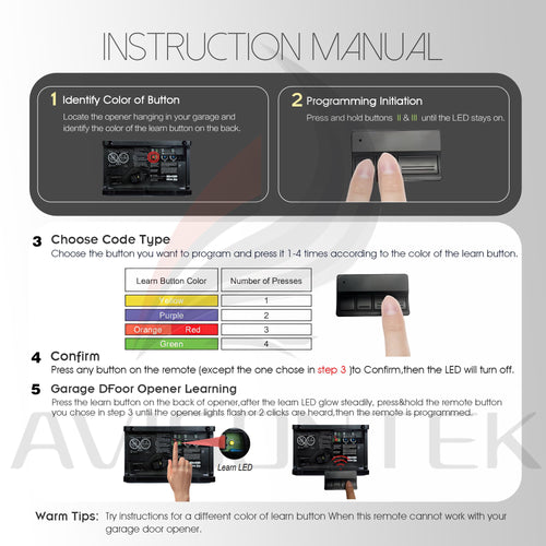 2 for LiftMaster Chamberlain Craftsman Garage Door Remote 371LM 373LM 971LM 973LM Universal【3 Year Warranty】