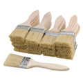RDEXP 17.5x4.5cm Mixed Silk Dark Yellow Bristles Thin Chips Brushes Wood Handle Paint Brush Touchups Set of 20