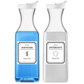 Fabric Softener Dispenser, 54oz Plastic Laundry Detergent Container - 2 Pack with 4 Labels for Laundry Room Organization