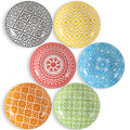 Pasta Bowls Set of 6 – 23 oz Shallow Ceramic Pasta Bowls, Perfect for Pasta, Salad, Soup & More – Microwave, Dishwasher & Oven Safe Colorful Pasta Bowl
