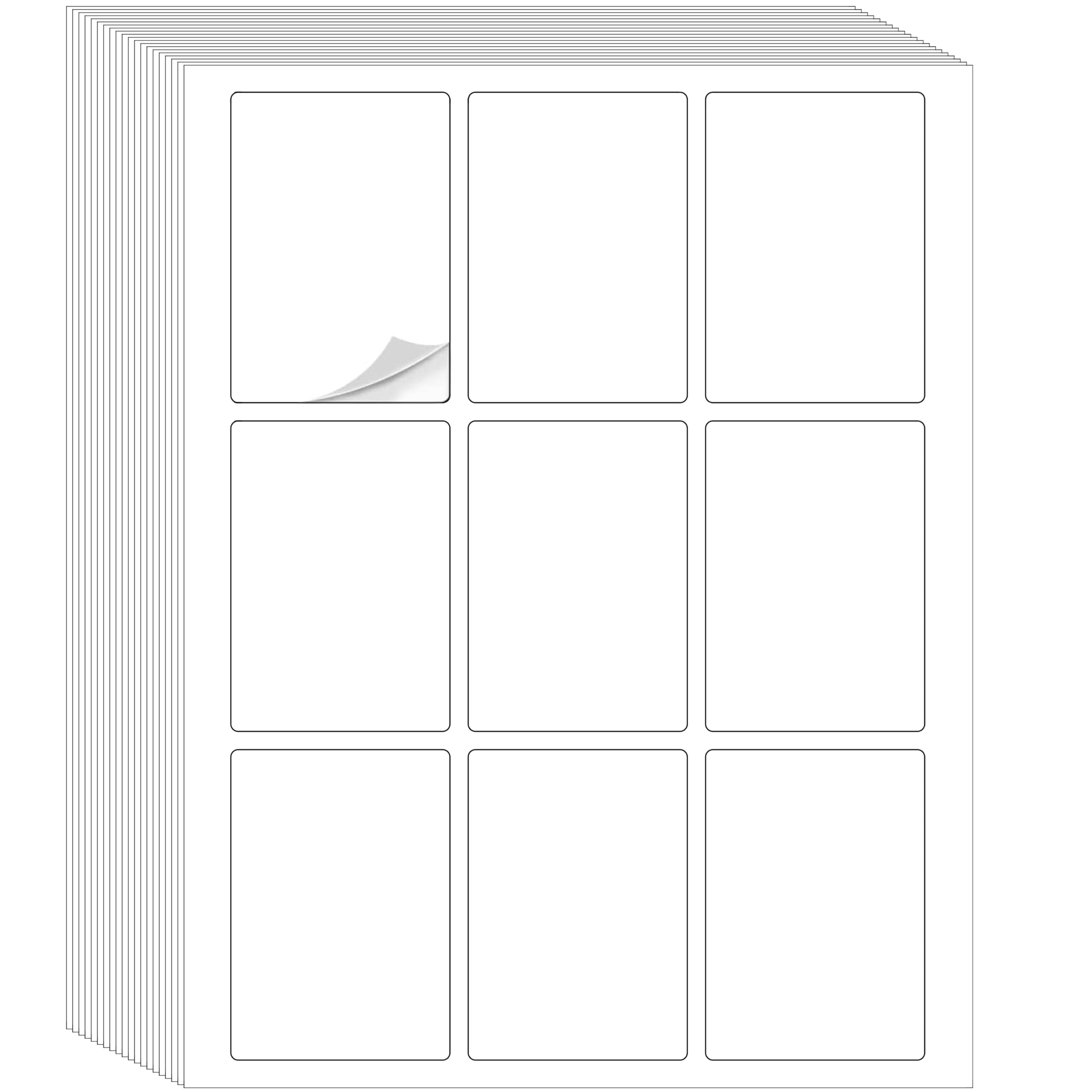 Blank Stickers for Playing Cards - Print Your Playing Cards - 216 Labels Sticker Paper for Laser/Ink Jet Printers (3.35" x 2.36") 24 Sheets