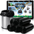Expspru Small Garbage Bags 3 Gallon Trash Bags 10L Bin Liners for Bathroom, Office, Bedroom, Kitchen, 120 Count,Black