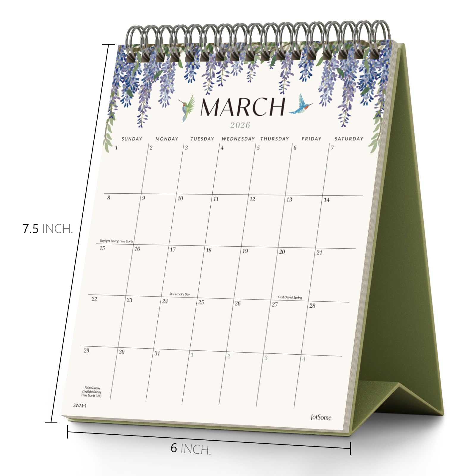Jotsome Small Desk Calendar 2026-2027, 18 Months Standing Flip Calendar (6"x7.5") from Now to June 2027, Double-Sided Design Aesthetic Desk Calendar with To Do List, 250GSM Thick Paper