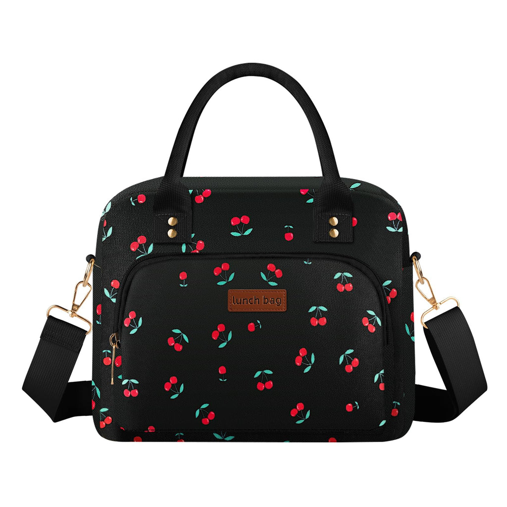 Lunch Bag Large Insulated Lunch Box for Women Men Adult Cute Lunchbox Cooler Bag Reusable Lunch Pail with Adjustable Shoulder Strap for Work Picnic Office Travel 11.4×6.8×9.1 inches 11.5L