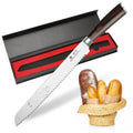 imarku Bread Knife, Japanese High Carbon Stainless Steel Professional Grade Breads Slicing Knife, 10-Inch Serrated Edge Cake Knife, Bread Cutter for Homemade Crusty Sourdough,Best Gifts
