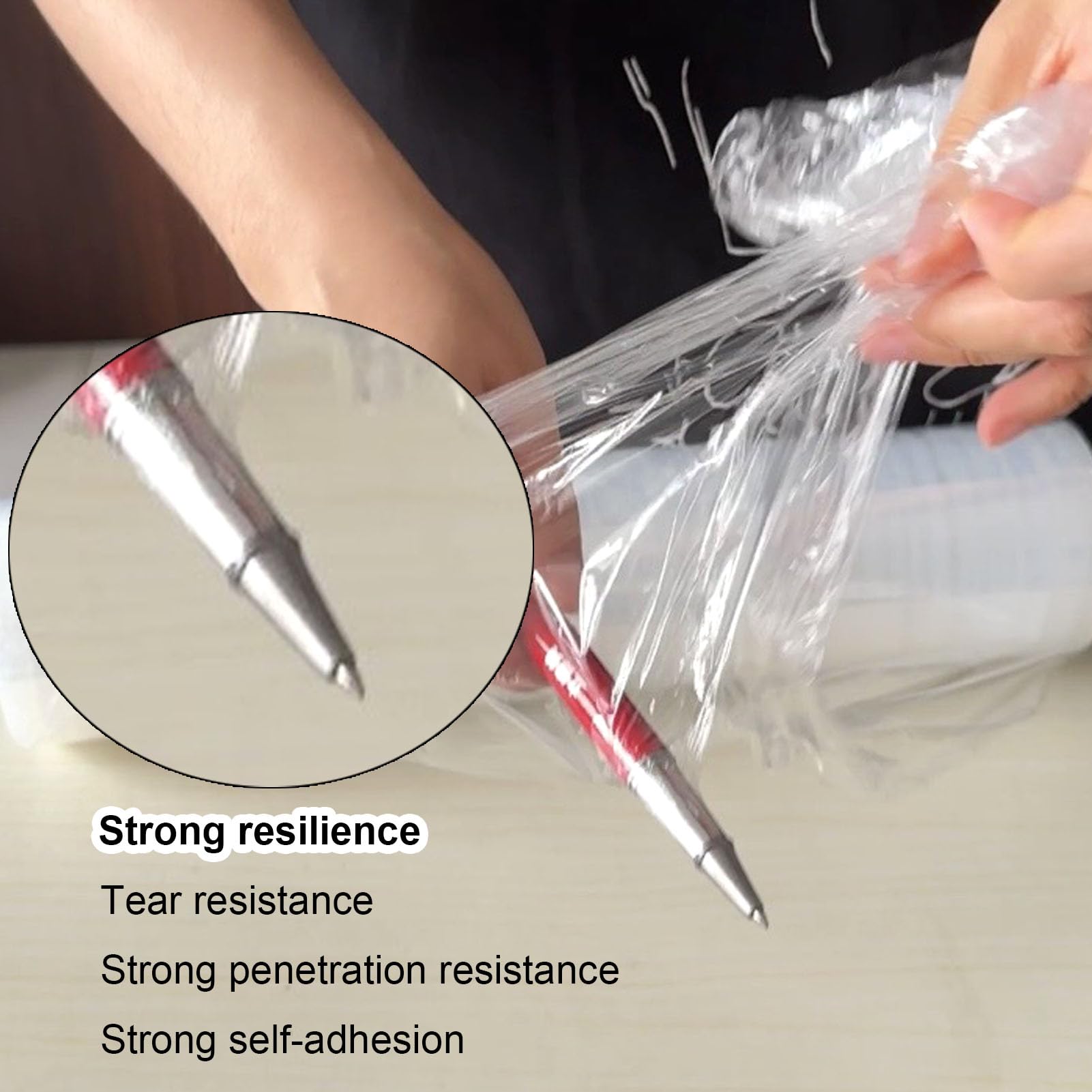 AMOGATO Stretch Film - 15 Inch x 1000 Feet x 2 Pack, Heavy Duty Clear Stretch Wrap, Strong, Residue-Free, Easy to Use, 60 Gauge Stretch Wrap Film for Moving and Packaging