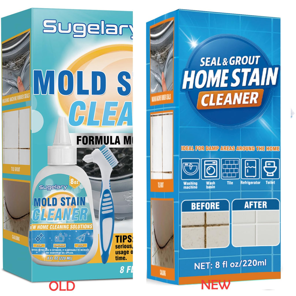 Sugelary Home Stain Remover, 8 Fl oz Home Remover Gel for Front Loader Seal, Household Cleaner Gel for Bathroom Grout, Sink, Shower, Caulk, Washing Machine Cleaning Solution