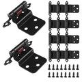 16 Pack Cabinet Hinges for Kitchen Cabinets,3/8" Inset Cabinet Hinge Self Closing Kitchen Cabinet Door Hinges Black Kitchen Cabinet Door Hinges with Screws(8 Pairs)