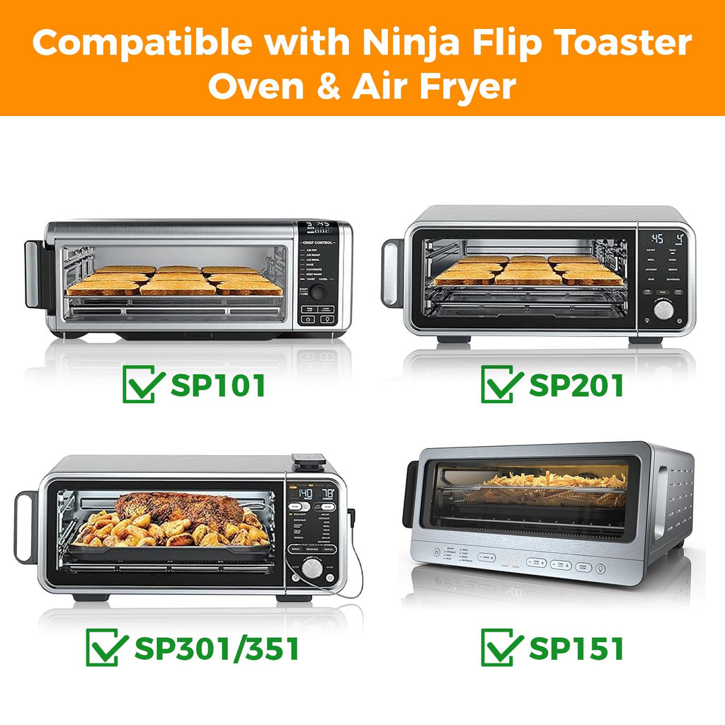 HUOMENDirect 4-Pack 12inch x Oven Liners, Nonstick Sheet Pan, Roast Tray, Baking Dish, Basket Liner for Bottom Ninja SP101 SP301 Foodi Air Fry and most 12-inch / 13-inch Electric Gas (30cm 30cm) SP