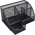 Gonice Mesh Desk Organizer, Pen Holder for Office Supplies and Desk Accessories, Desktop Organizer for Home,Office and School, Black