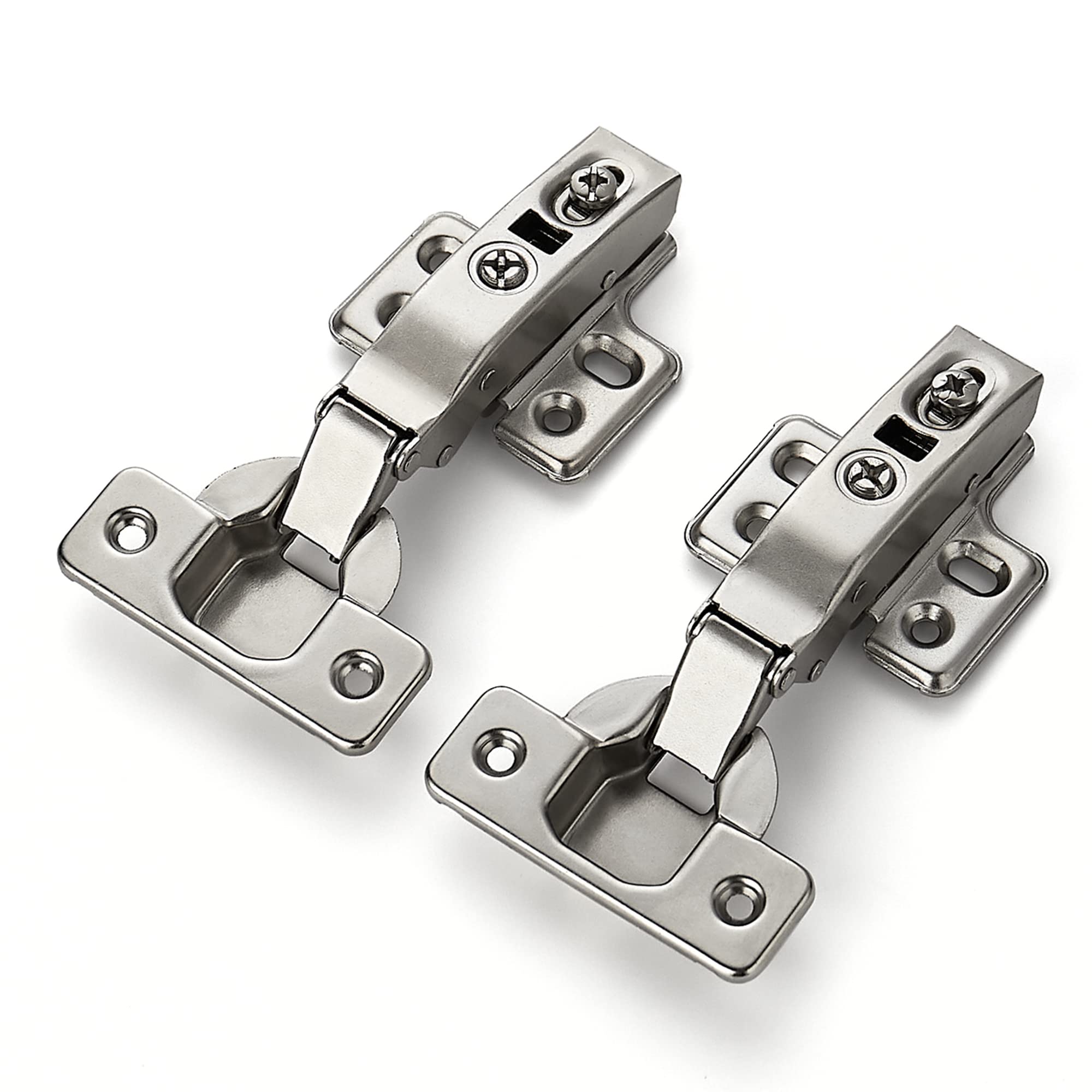 Ravinte 10 Pack 5 Pairs European Kitchen Cabinet Hinges Soft Close Full Overlay Cabinet Door Hinges Heavy-Duty Frameless Adjustable Concealed Cabinet Cup Hinge