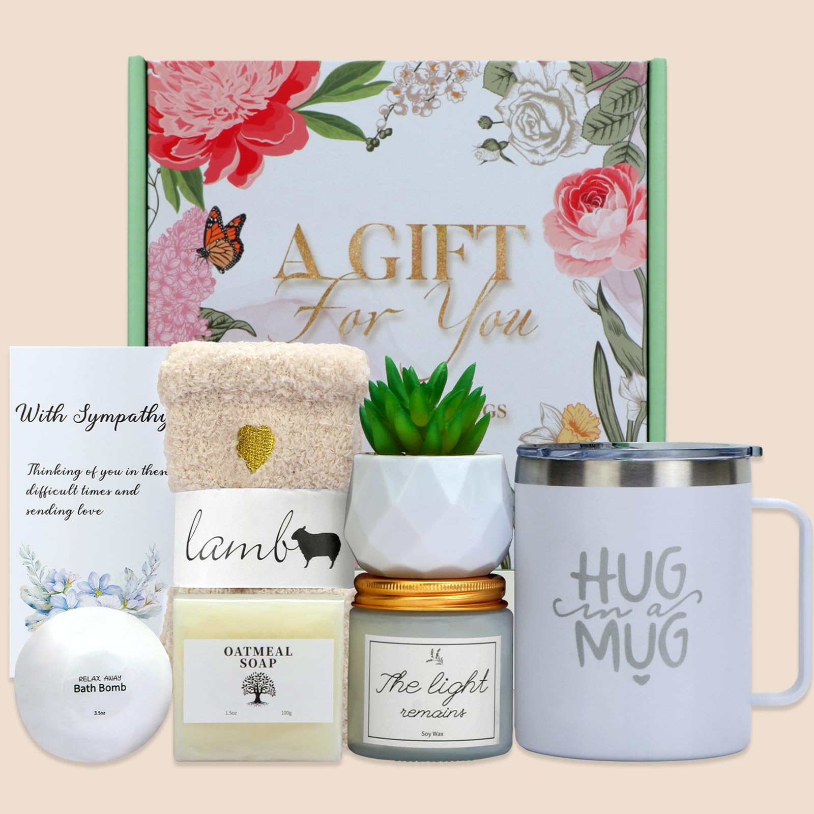 Sympathy Gift Baskets for Loss of Loved Ones - Thoughtful Bereavement, Condolence, and Grieving Gifts for Dad, Mom, Husband, Sister, Friend - Grief and Sorry for Your Loss Gifts