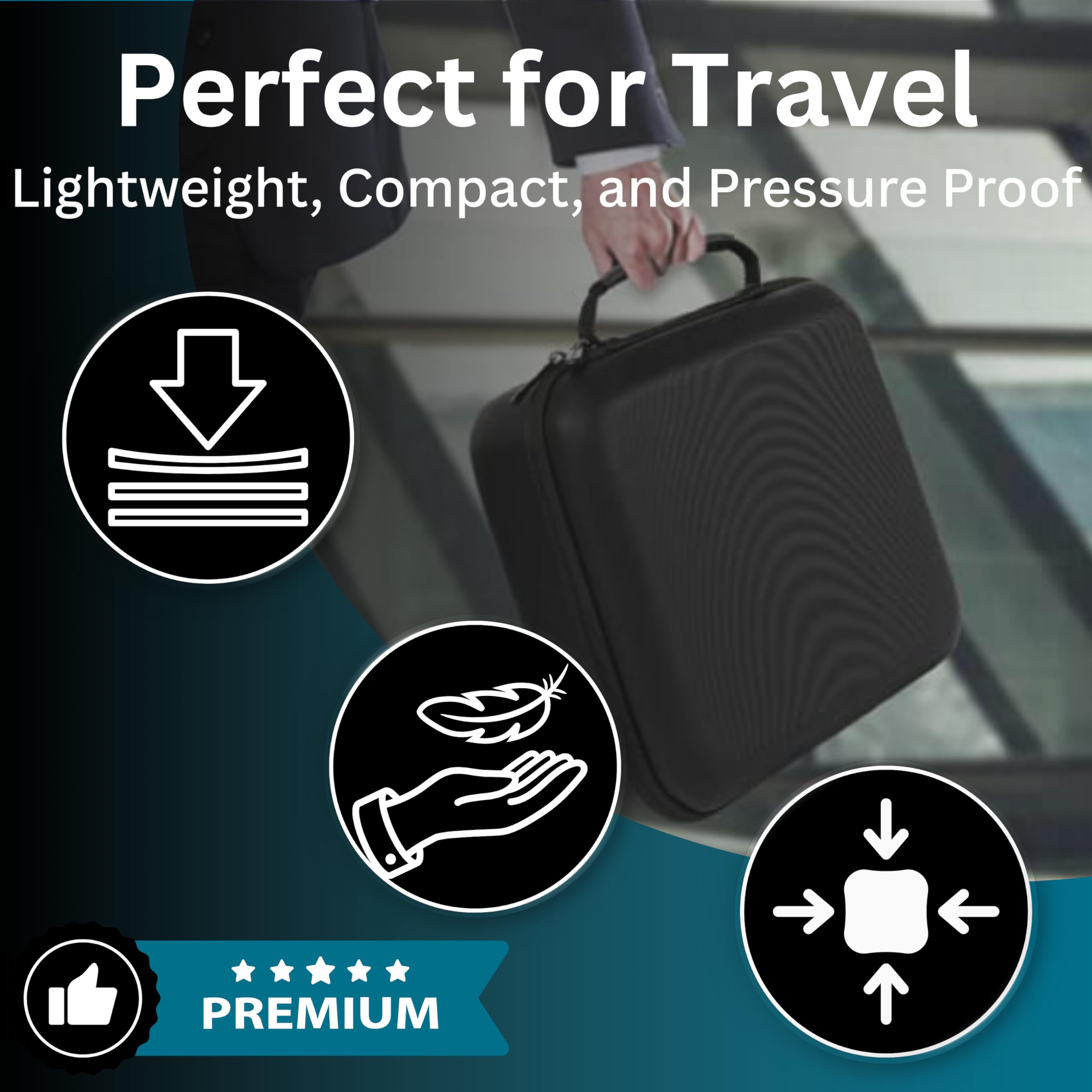Protective Hard Case With Customizable Foam - Lightweight Hard Shell Case for Electronics, Cosmetic, Makeup & More - EVA Protection (11" x 9" x 5.5")