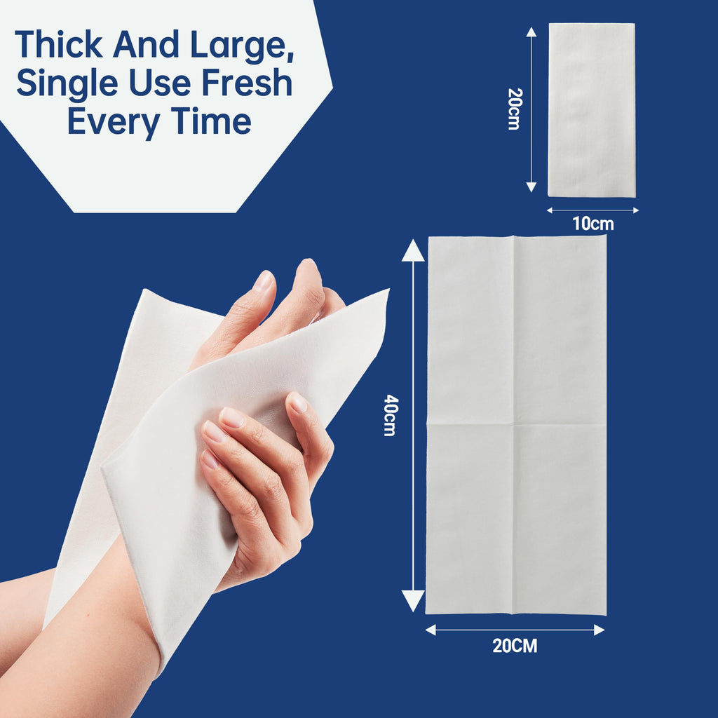 PEACHICHA Disposable Hand Towels, Linen Feel Guest Towels, Cloth Like Paper Napkins, White Bathroom Napkins, Thick Elegant Absorbent 20 * 40 cm, Total 200 Pcs